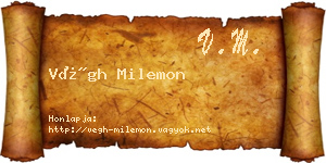 Végh Milemon névjegykártya